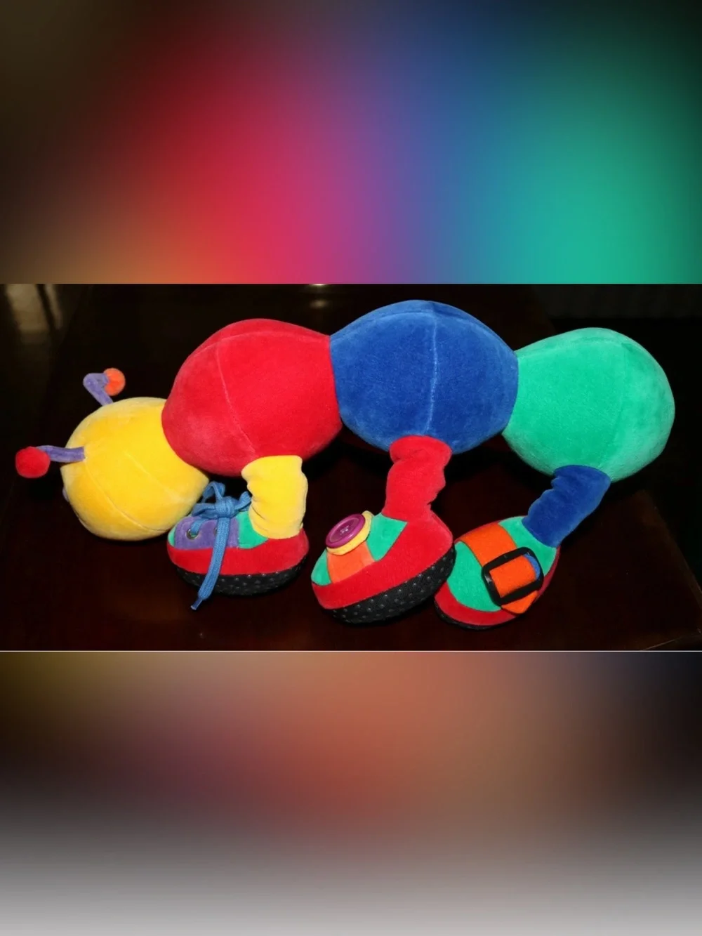 Learning Caterpillar Zip Button Snap Developmental Toy by Aurora Baby